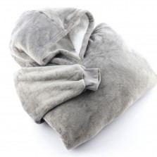 Cobertor com mangas e capuz polar