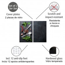 Placas vidro para vitrocerâmica-indução Basilico